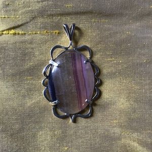Pink stone pendant
